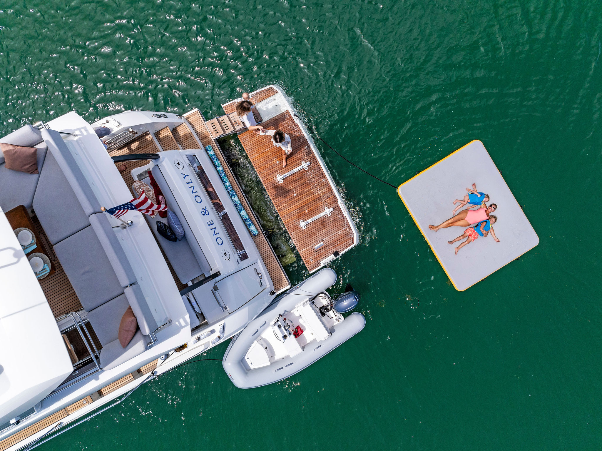 On the water